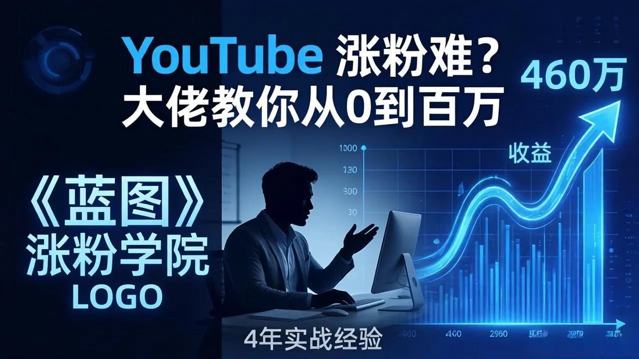 YouTube 涨粉难？《蓝图涨粉学院》：4 年赚 460 万的大佬教策略，从0到百万有路径！-知峰社