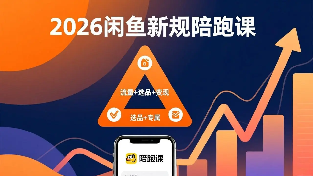 2026闲鱼高阶陪跑课全新上线,带你吃透新规玩转选品流量,从零搭建稳定变现盈利体系-知峰社