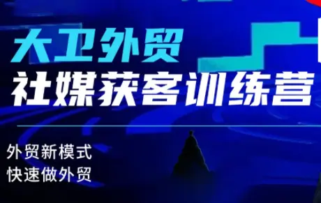 大卫老师·外贸社媒获客独家训练营(更新)-知峰云课