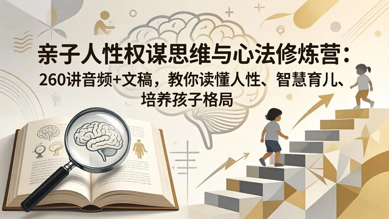 亲子人性权谋思维与心法修炼营：260讲音频+文稿，教你读懂人性、智慧育儿、培养孩子格局-知峰社