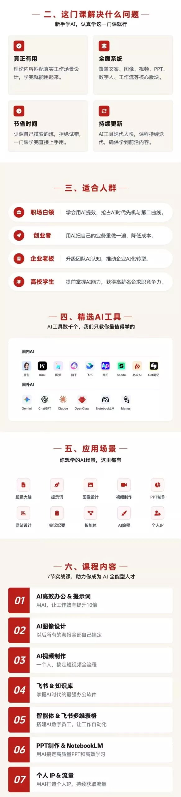 AI全能人才训练营：2周掌握文案×图像×视频×PPT×数字人×工作流，超越80%的人