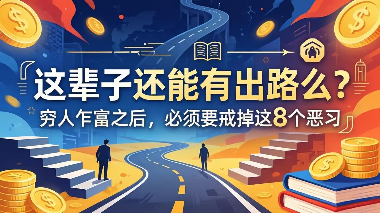 关于人生两篇付费文章【这辈子还能有出路么？】【穷人乍富之后，必须要戒掉这8个恶习】-知峰社