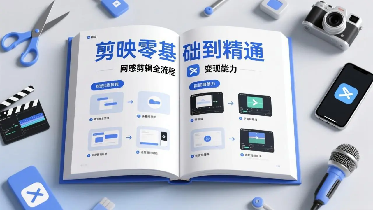 剪映零基础也能快速上手,从入门到精通掌握网感剪辑全流程,掌握能直接变现的剪辑能力-知峰社