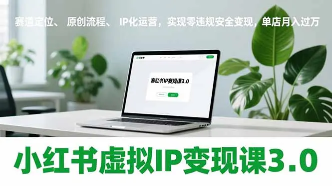 小红书虚拟IP变现课3.0,赛道定位、原创流程、IP化运营,实现零违规安全变现,单店月入过万-知峰社