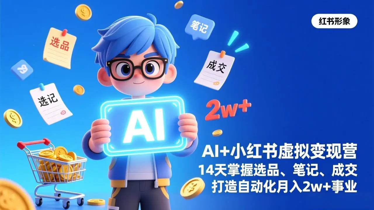 AI+小红书虚拟变现营(完结-知峰研习社