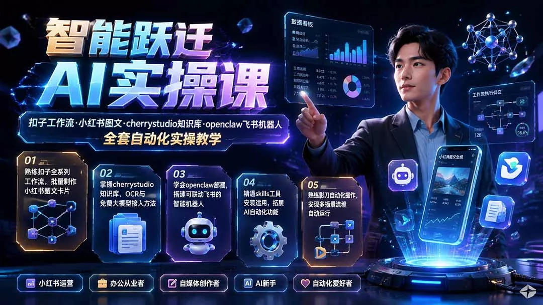 零基础搭建小红书AI智能体,扣子+Skills工具实现多场景自动运行-知峰社