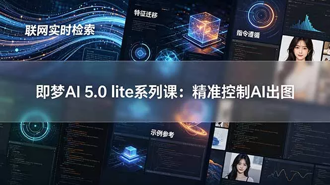 即梦AI 5.0 lite实战课：联网实时检索+特征迁移+指令遵循+示例参考，精准控制AI出图-知峰社