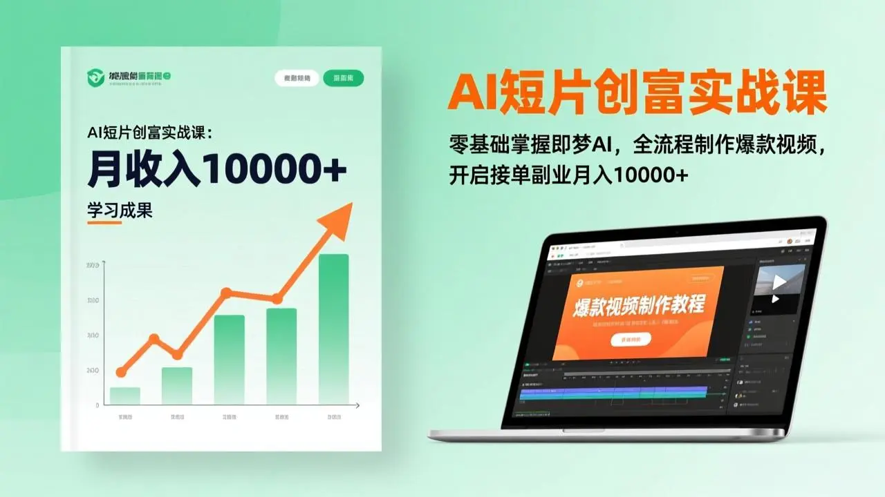 AI短片创富实战课:零基础掌握即梦AI,全流程制作爆款视频,开启接单副业月入10000+(更新-知峰研习社