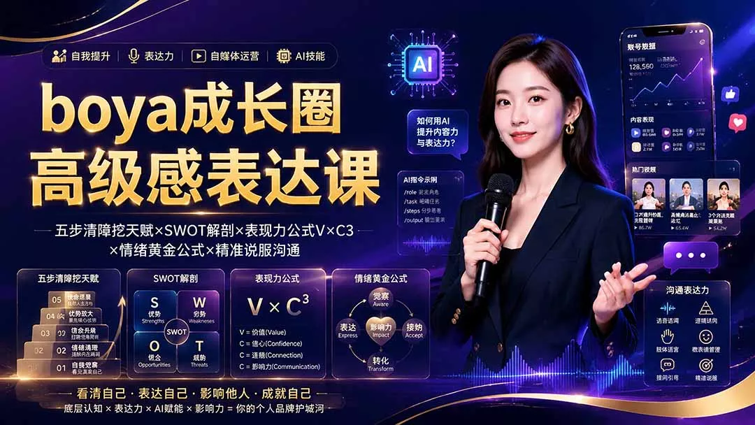 自媒体镜头表现力提升:V×C3公式+AI生成口播稿实操-知峰社