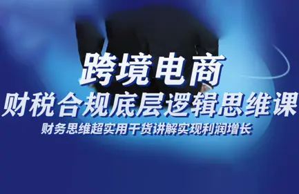 跨境电商财稅合规底层逻辑思维课-知峰云课