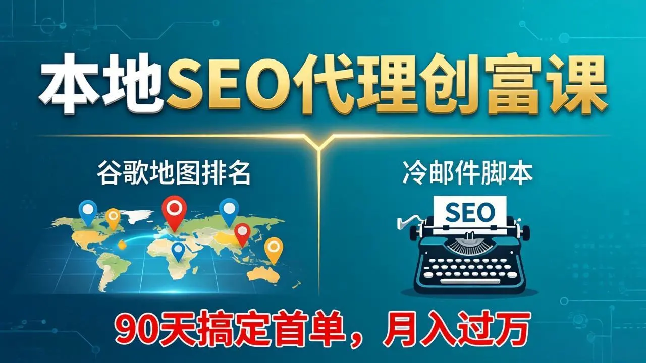 本地SEO代理创富课：谷歌地图排名+冷邮件脚本，90天搞定首单，月入过万实战体系-知峰社