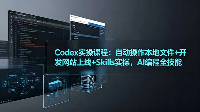 Codex实操课程：自动操作本地文件+开发网站上线+Skills实操，AI编程全技能-知峰社