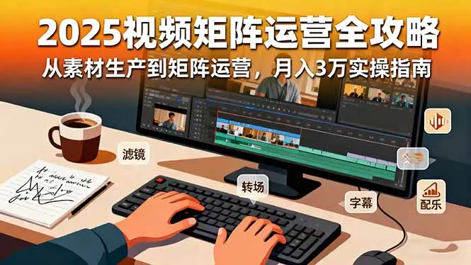 2025短视频矩阵运营全攻略：从素材生产到矩阵运营，月入3万实操指南-知峰社