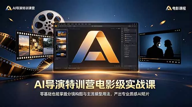 AI导演特训营电影级实战课，零基础也能掌握分镜构图与主流模型用法，产出专业质感AI短片-知峰社