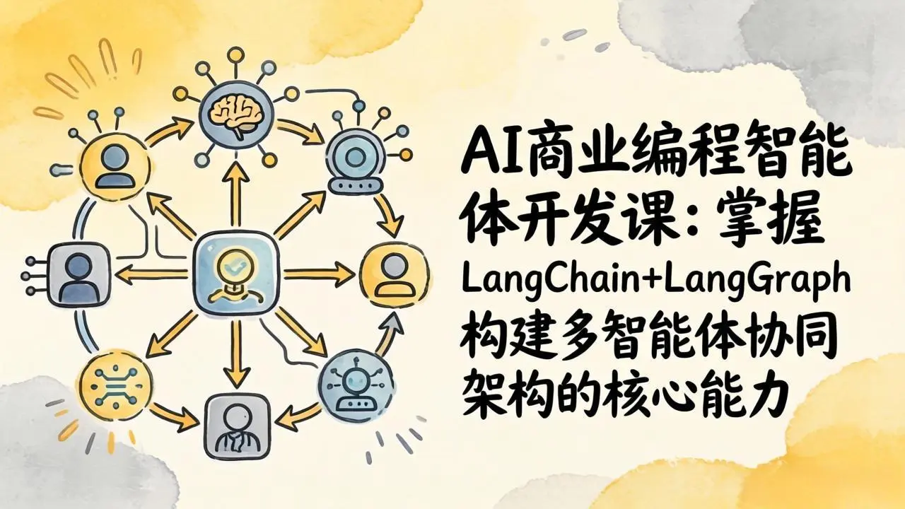 AI商业编程智能体开发课:掌握LangChain+LangGraph构建多智能体协同架构的核心能力-知峰研习社