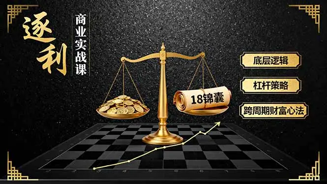 《逐 利》商业实战课,底层逻辑、杠杆策略、18锦囊,跨周期财富心法(更新-知峰研习社