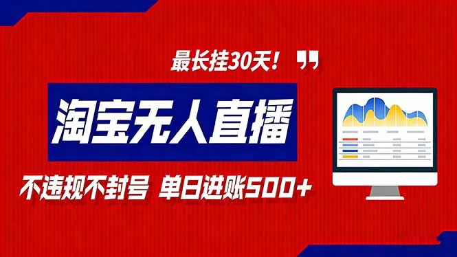 2026淘宝无人直播带货,不违规不封号,每日收益500+,最长挂30 天!-知峰社
