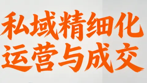 楚老师·私域精细化运营与成交-知峰云课