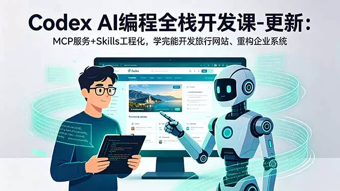 Codex AI编程全栈开发课-更新：MCP服务+Skills工程化，学完能开发旅行网站、重构企业系统-知峰社
