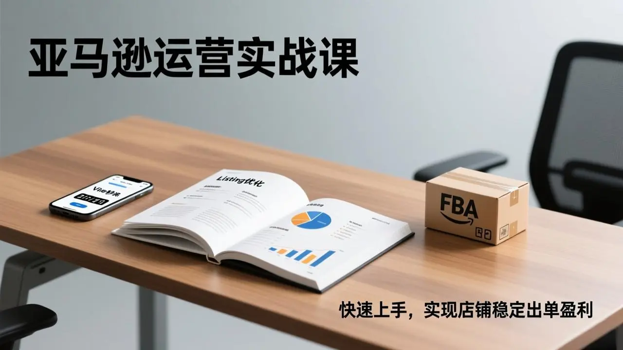 亚马逊运营实战课,Listing优化、Vine秒杀、FBA发货,快速上手,实现店铺稳定出单盈利-知峰研习社