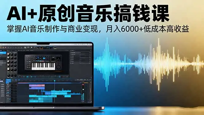 AI+原创音乐搞钱课:掌握AI音乐制作与商业变现,月入6000+低成本高收益-知峰研习社