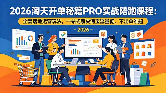 2026淘天开单秘籍PRO实战陪跑课程-更新:全套落地运营玩法,一站式解决淘宝流量低、不出单难题-知峰社