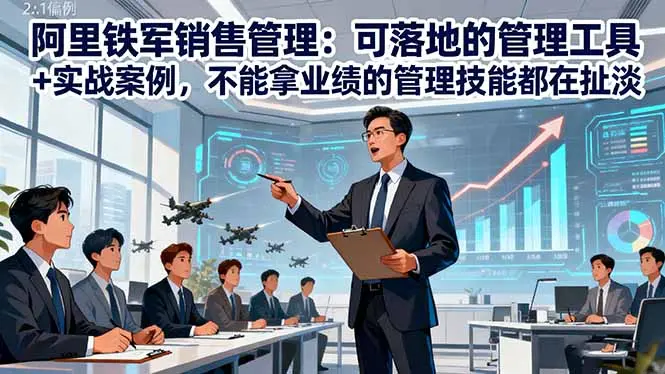 阿里铁军销售管理：可落地的管理工具+实战案例，不能拿业绩的管理都在扯淡-知峰研习社