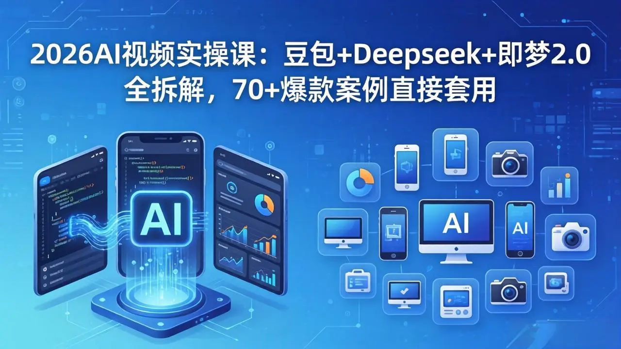 2026AI视频实操课：豆包+Deepseek+即梦2.0全拆解，70+爆款案例直接套用-知峰社