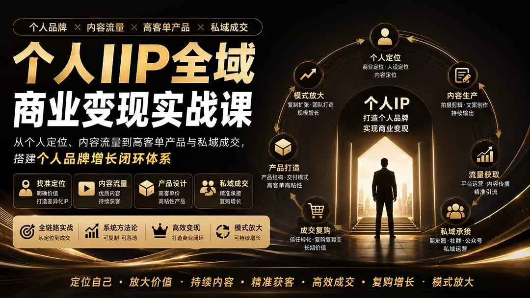 个人IP全域商业变现实战课 (无水印-知峰社