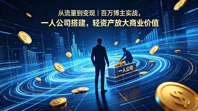 从流量到变现｜百万博主实战，一人公司搭建，轻资产放大商业价值-知峰社