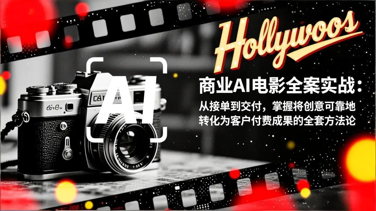 商业AI电影全案实战：从接单到交付，掌握将创意可靠地转化为客户付费成果的全套方法论-知峰研习社