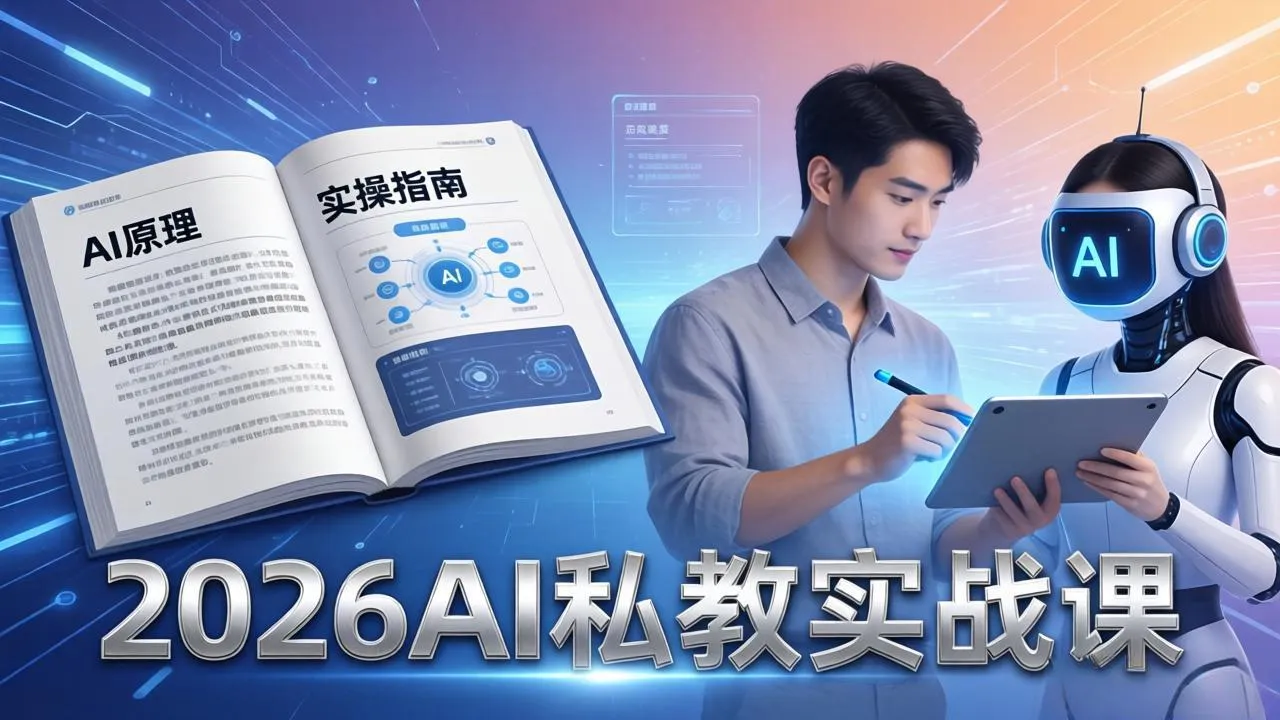 2026AI私教实战课:从AI原理到全场景实操,零基础学会用AI提效+单人单干创业-知峰社