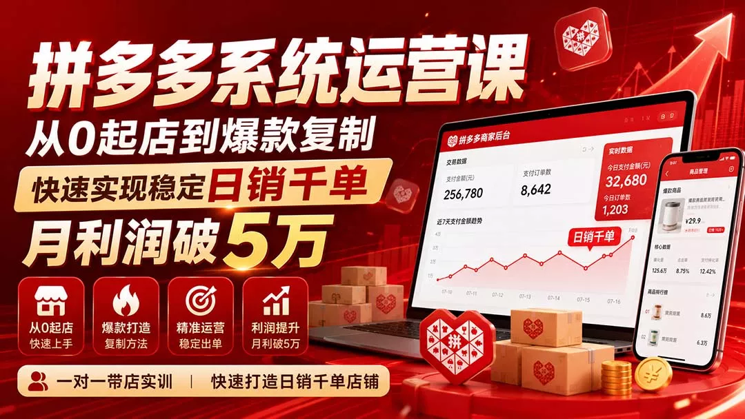 拼多多系统运营课(更新8月-知峰社