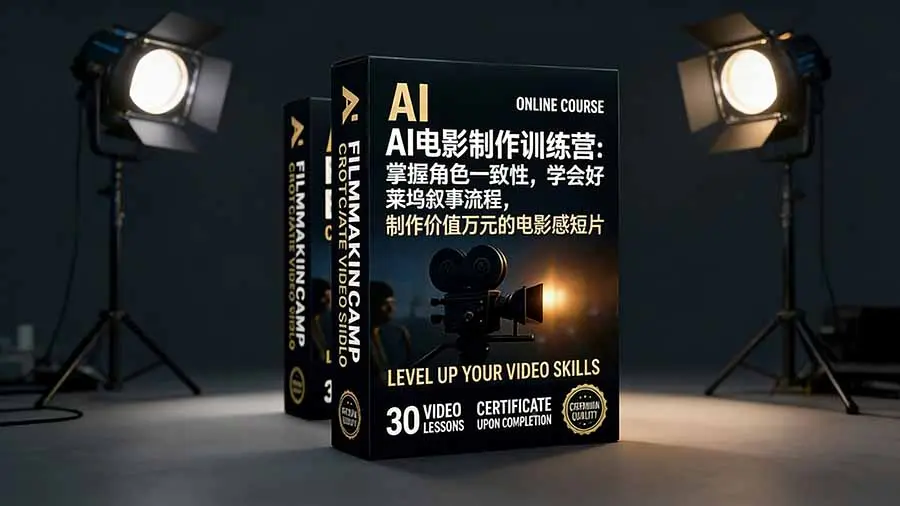 AI电影制作训练营:掌握角色一致性,学会好莱坞叙事流程,制作价值万元的电影感短片-知峰研习社