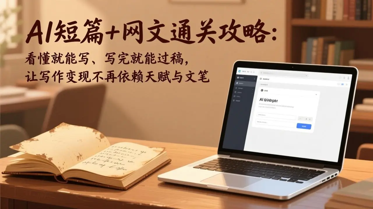 AI短篇+网文通关攻略-更新4月：看懂就能写、写完就能过稿，让写作变现不再依赖天赋与文笔-知峰社