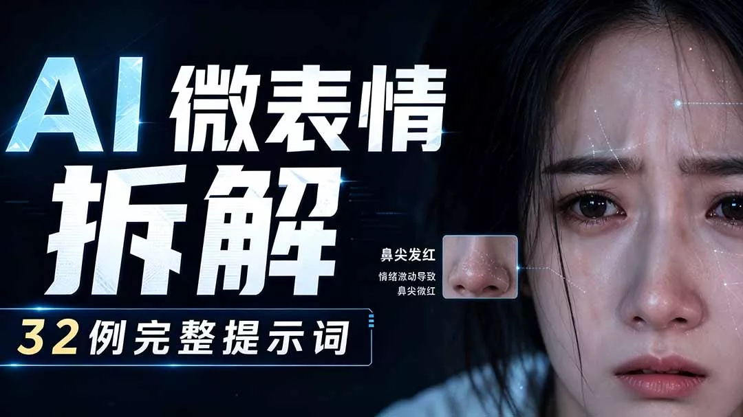 AI微表情拆解提示词合集，精准调控AI角色表情，告别塑料感、AI面瘫脸。-知峰社