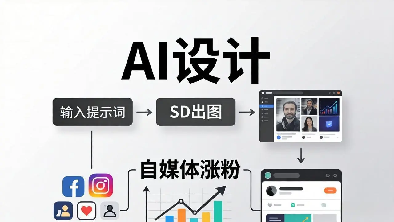 人人都是AI设计师：SD出图+自媒体涨粉一站教学，告别图文素材焦虑，AI设计让你轻松避开内卷-知峰社