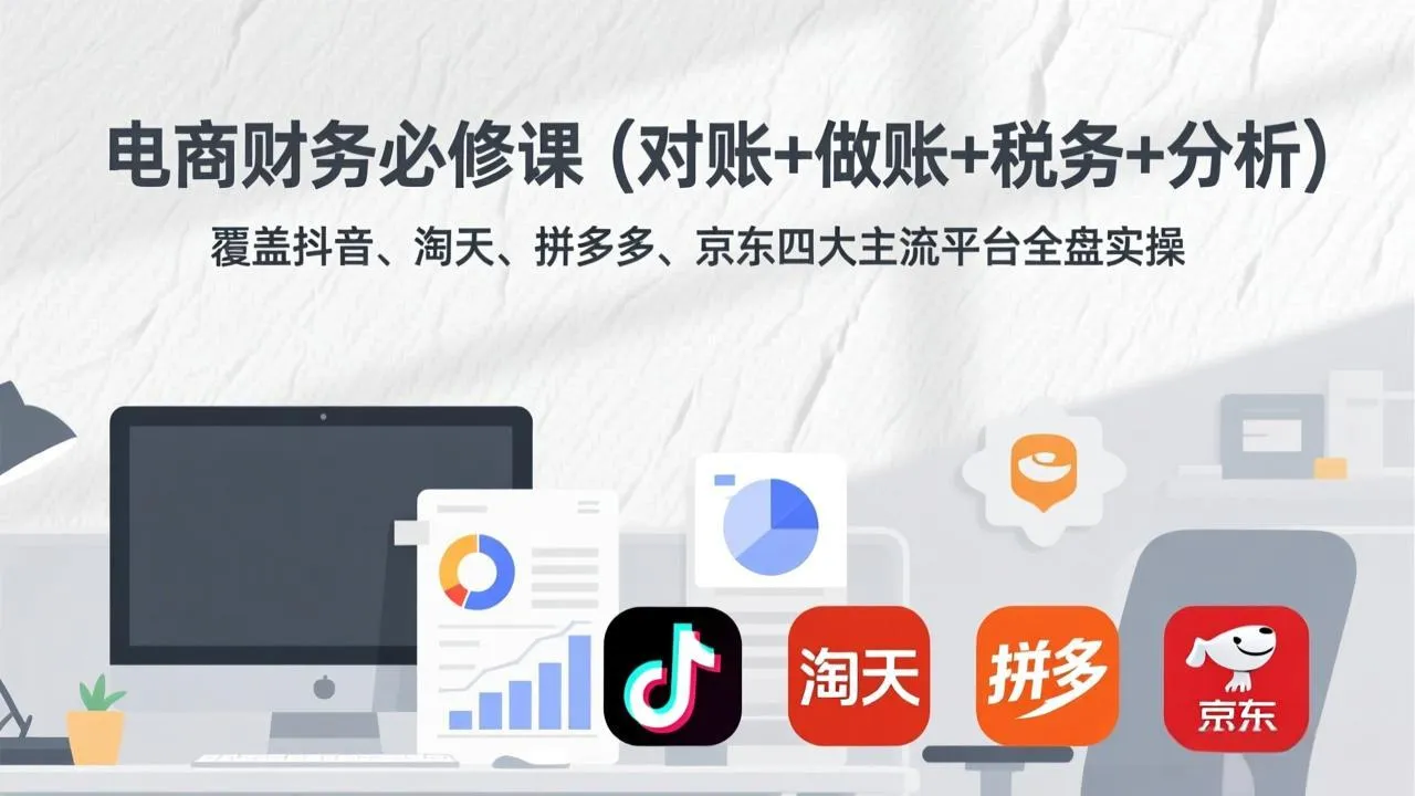 电商财务必修课(对账+做账+税务+分析-知峰社