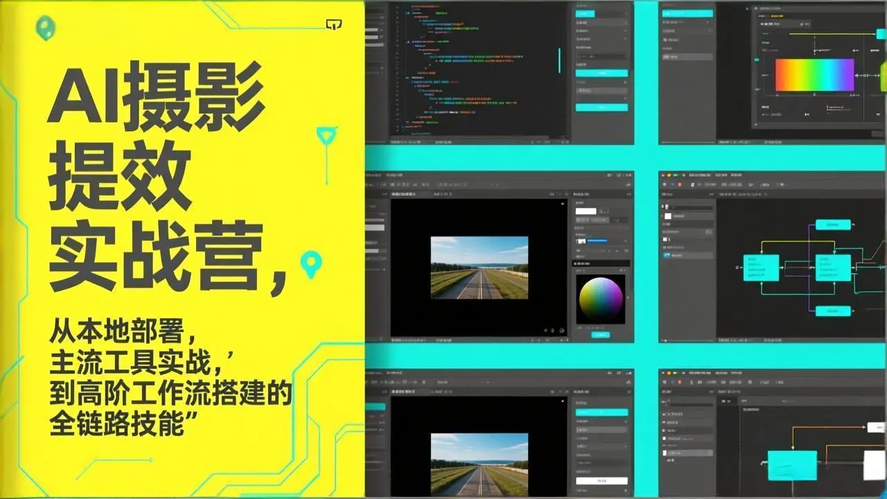 AI+摄影提效实战营,从本地部署,主流工具实战,到高阶工作流搭建的全链路技能-知峰研习社