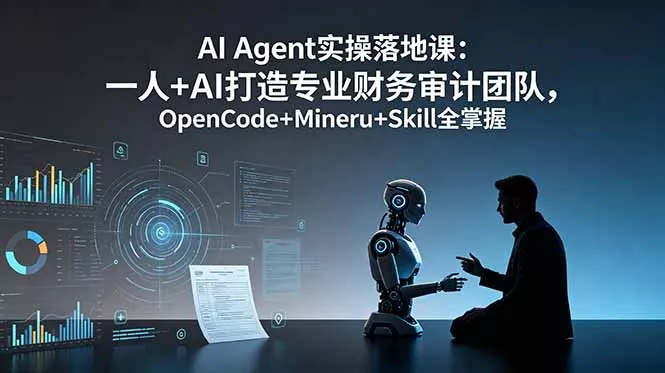 AI Agent实操落地课:一人+AI打造专业财务审计团队,OpenCode+Mineru+Skill全掌握-知峰社