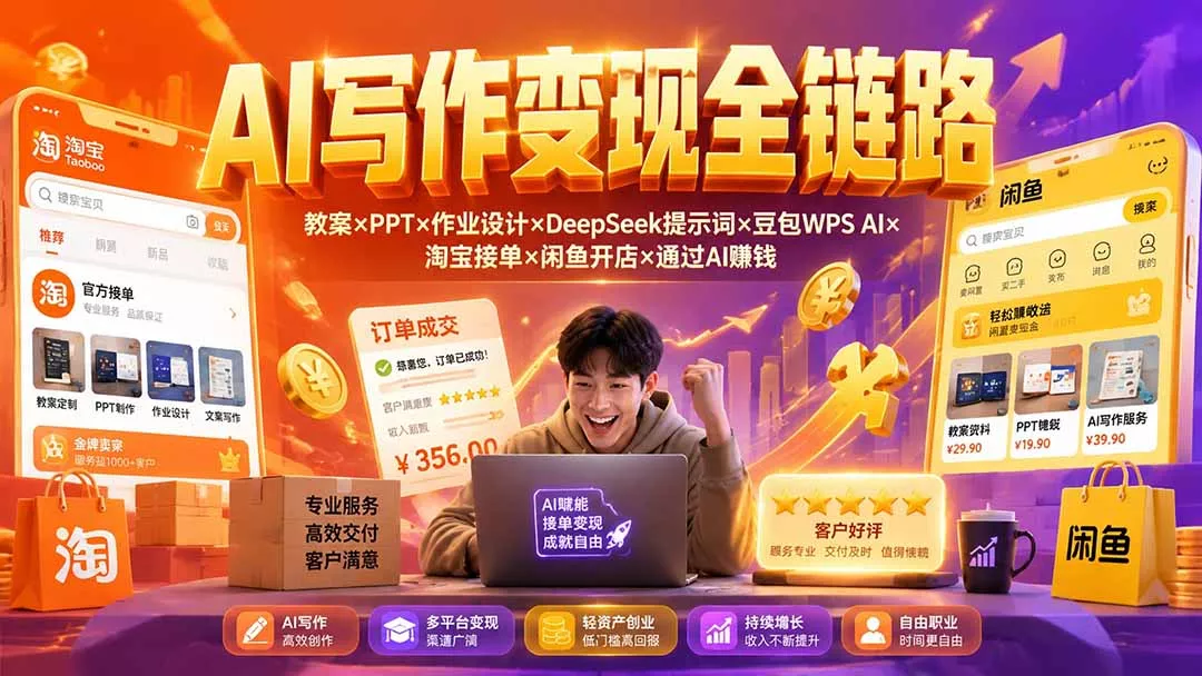AI写教案副业：DeepSeek批量生成+PPT课件制作实操-知峰社
