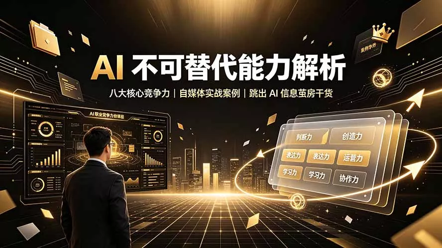 付费文章:AI 不可替代能力解析▸八大核心竞争力|自媒体实战案例|跳出 AI 信息茧房干货-知峰社