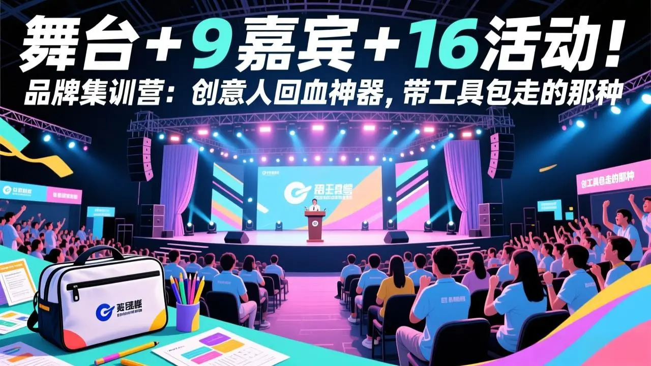 舞台 + 9 嘉宾 + 16 活动！品牌集训营：创意人回血神器，带工具包走的那种-知峰社