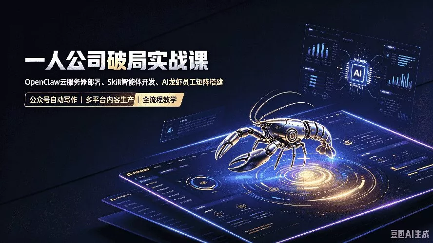 一人公司破局实战课|OpenClaw云服务器部署、Skill智能体开发、AI龙虾员工矩阵搭建,公众号自动写作与多平台内容…-知峰社