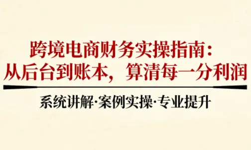 2025跨境电商财务实操指南-知峰云课