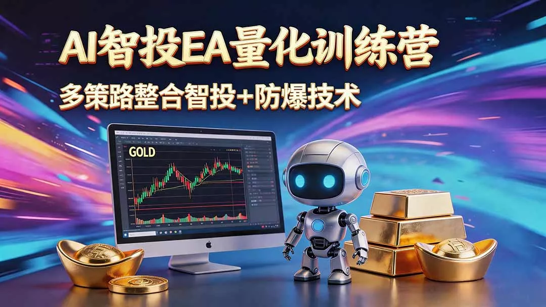 AI智投EA量化运营技术，自动化黄金操盘技术，小白也可以轻松上手日入1000+-知峰社