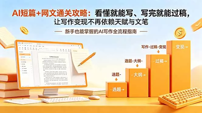 AI短篇+网文通关攻略-更新:看懂就能写、写完就能过稿,让写作变现不再依赖天赋与文笔-知峰社