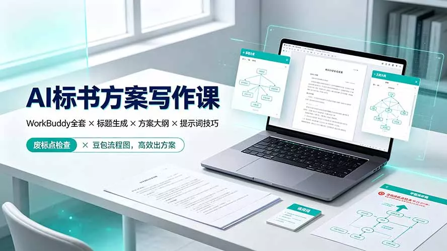 零基础学AI写标书，WorkBuddy十节课掌握方案大纲生成技巧-知峰社